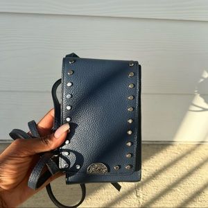 Navy Blue Brighton leather Pretty Tough Rox Phone Organizer